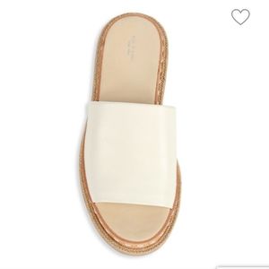 NWOT rag & bone Cairo Leather Slides sandals shoes antique white 6.5